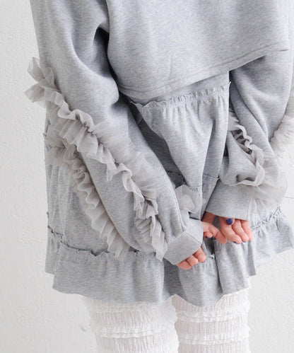 w closet 薄紗袖運動風ops