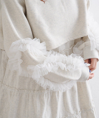 w closet 薄紗袖運動風ops