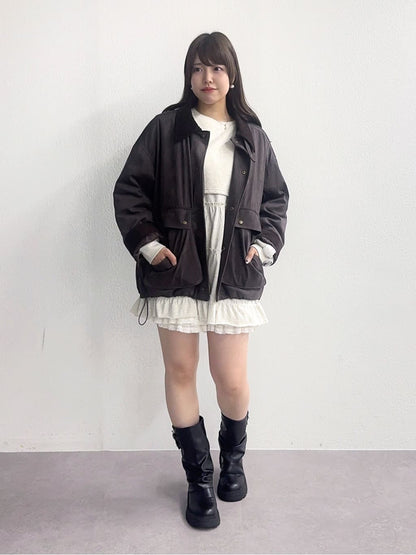 w closet 薄紗袖運動風ops