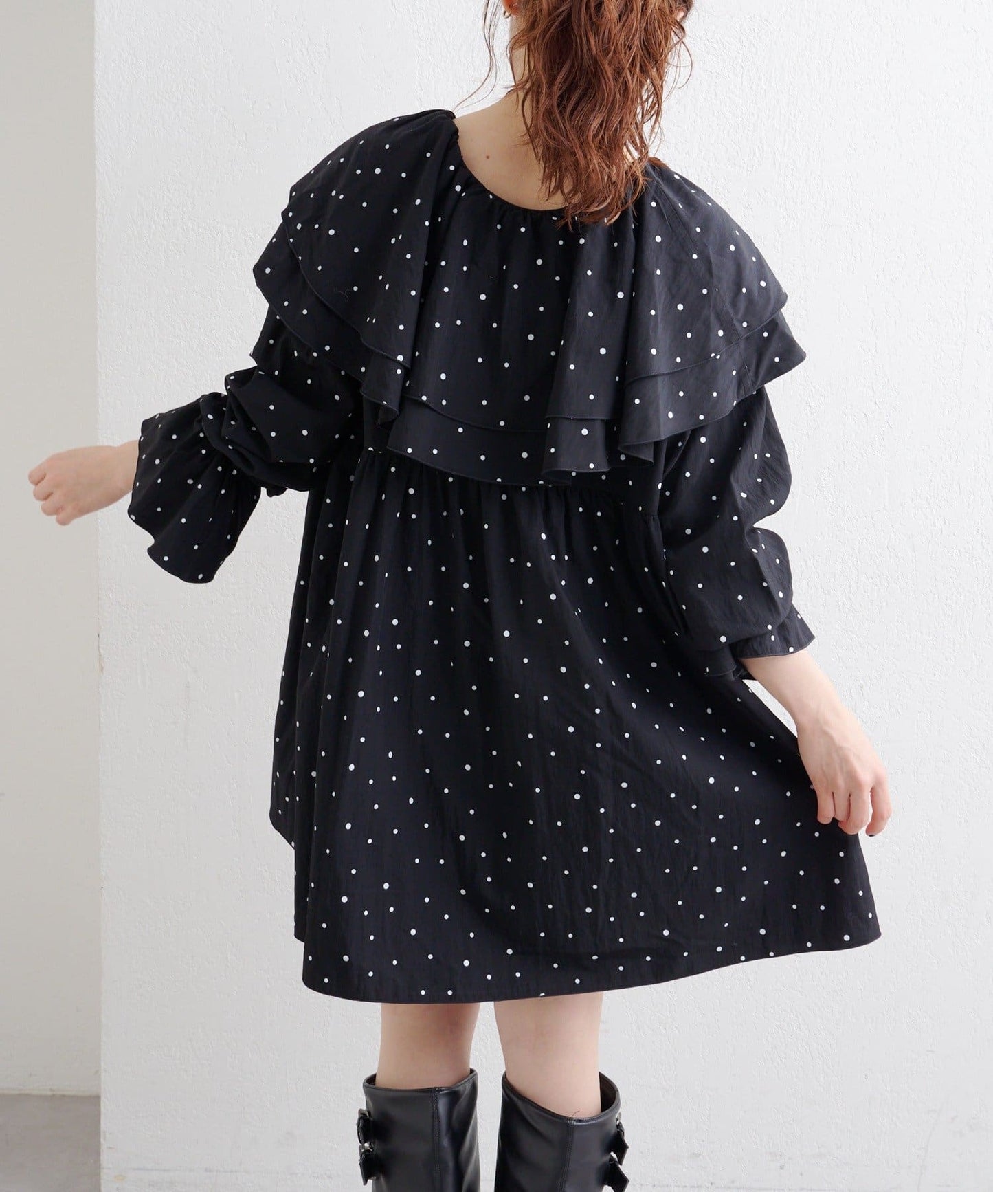 w closet 雙層荷葉邊束腰上衣 ♡