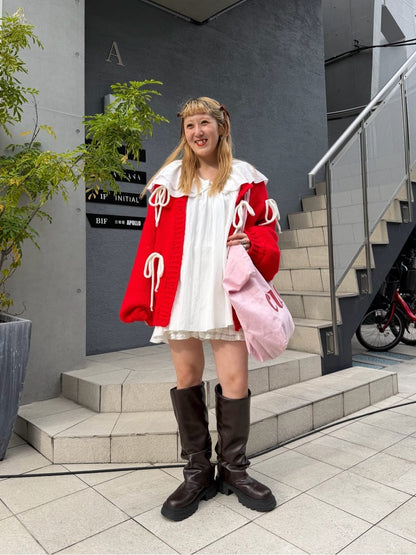 w closet 雙層荷葉邊束腰上衣 ♡