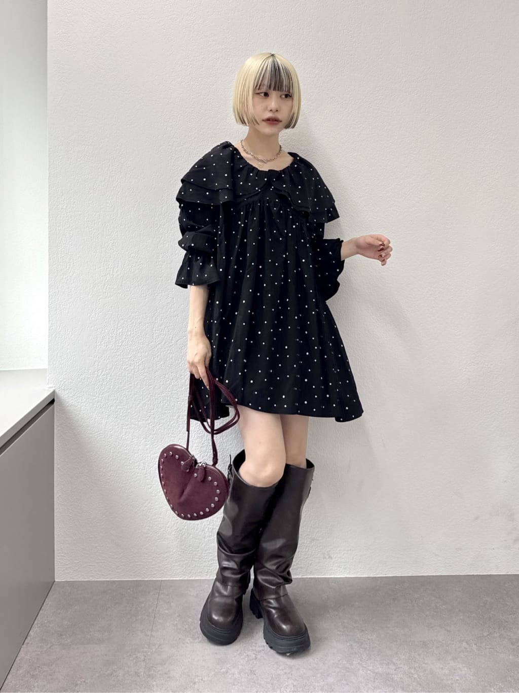 w closet 雙層荷葉邊束腰上衣 ♡