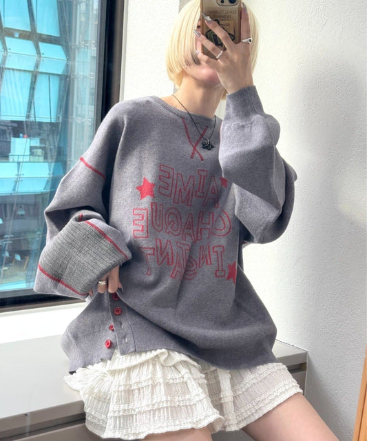 w closet patch knit