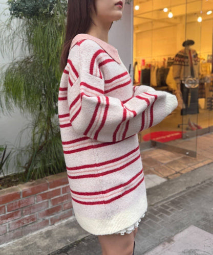 w closet 寬鬆條紋Knit