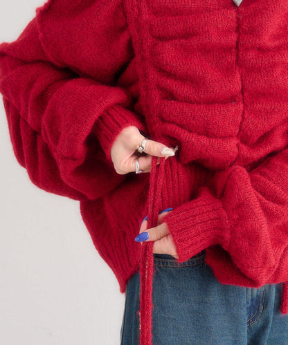 [實色Version] w closet 抽繩拼色針織