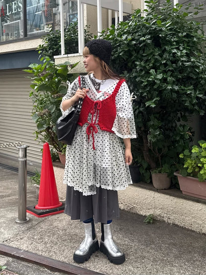 CIAOPANIC 波點薄紗Remakte T-shirt 裙 - Image 28