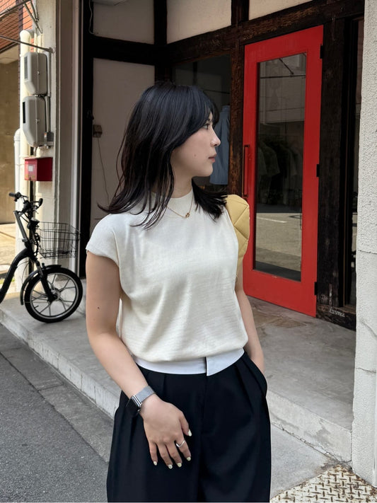 titivate 法式袖輕薄針織衫