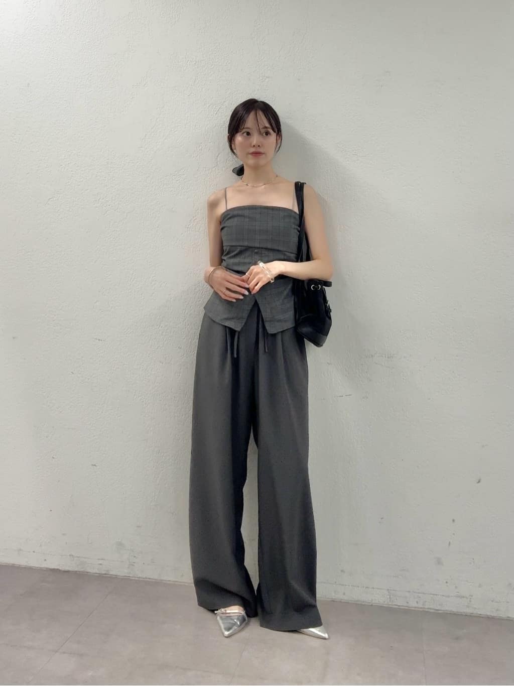 mystic 格紋bustier with choker - Image 51