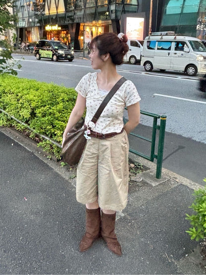 Kastane 羅紋V領Tee + Choker - Image 65