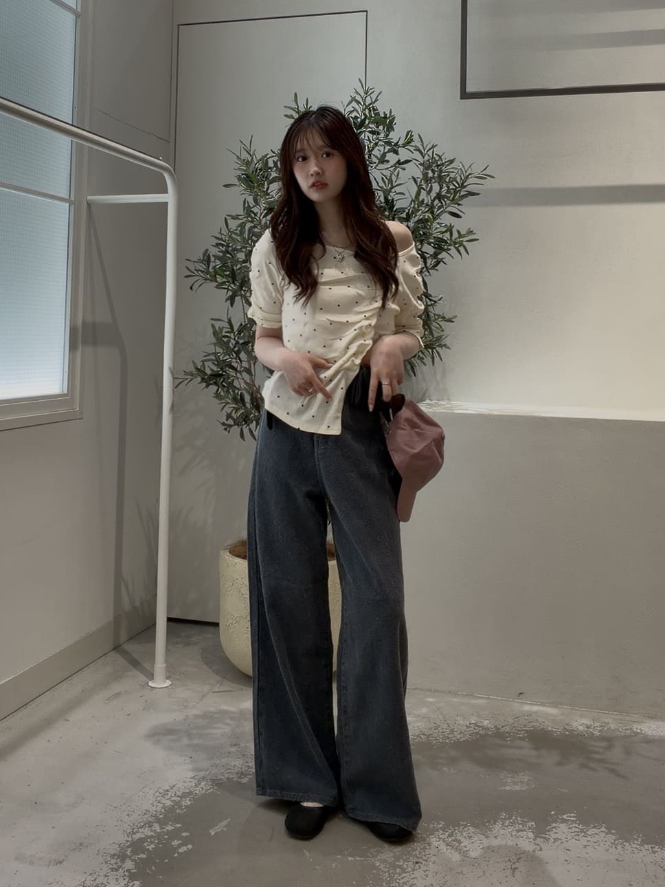 Kastane [Wide] floral embroidered denim - Image 36