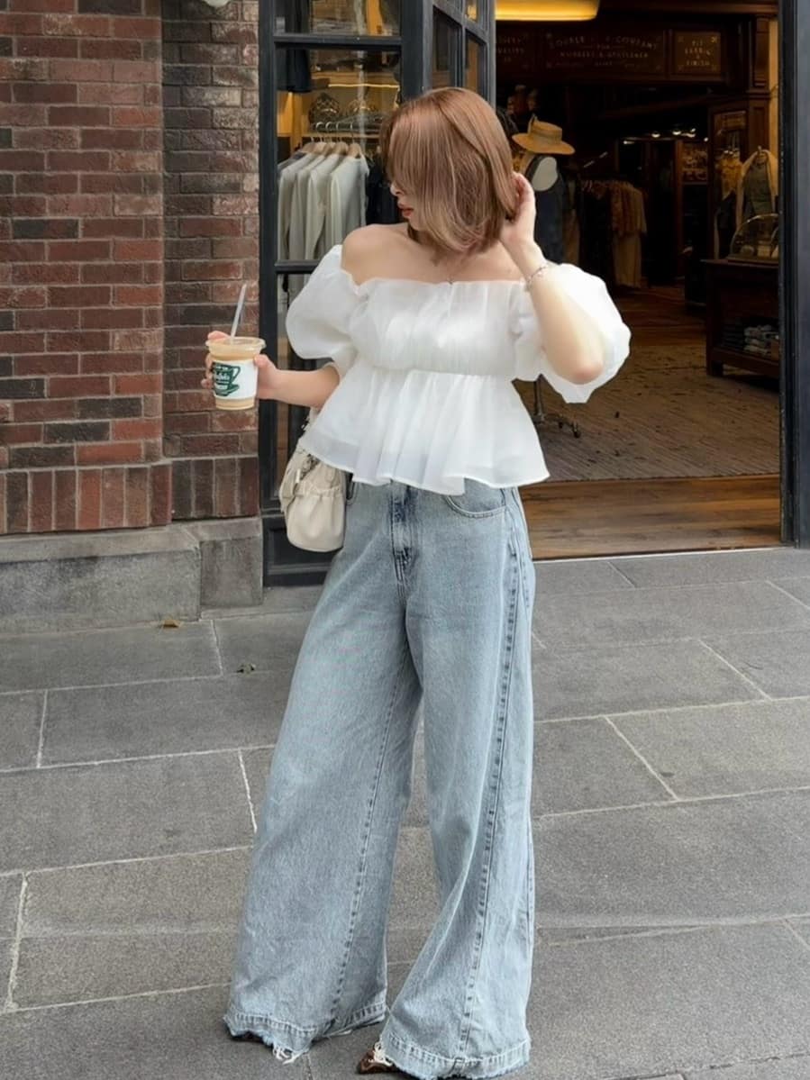 [Set Fair Item #6] CHICO 露肩泡泡袖Top - Image 31