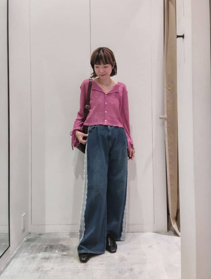 umm. By Discoat 各種紐扣 Sheer Cardigan - Image 47