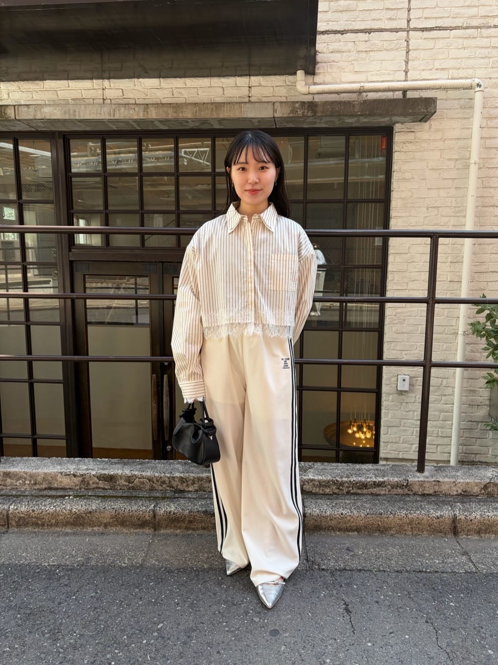 mystic 下擺Lace條紋Shirt - Image 68