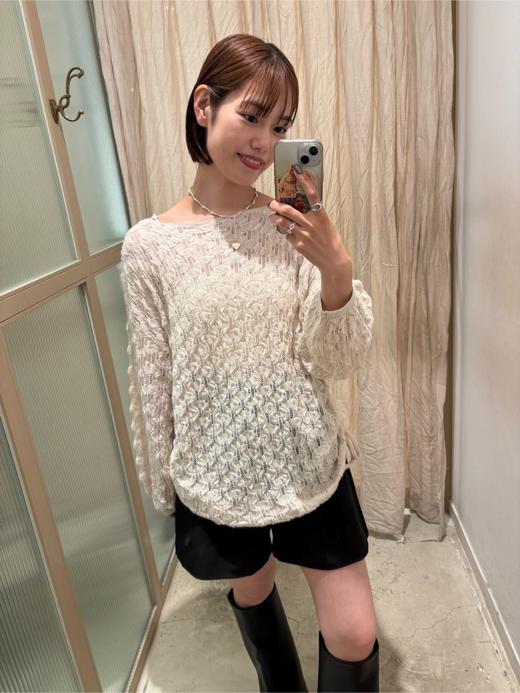 mystic 薄抽繩針織