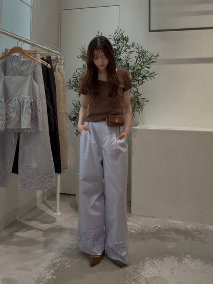 Kastane 羅紋V領Tee + Choker - Image 59