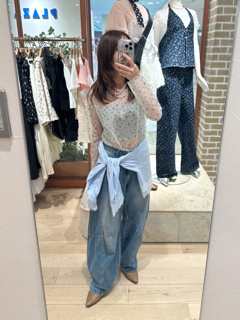 mystic 下擺Lace條紋Shirt - Image 65