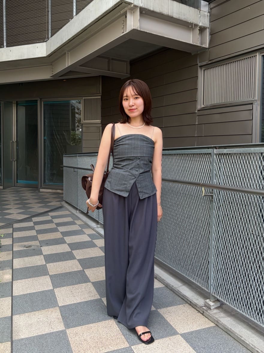 mystic 格紋bustier with choker - Image 48