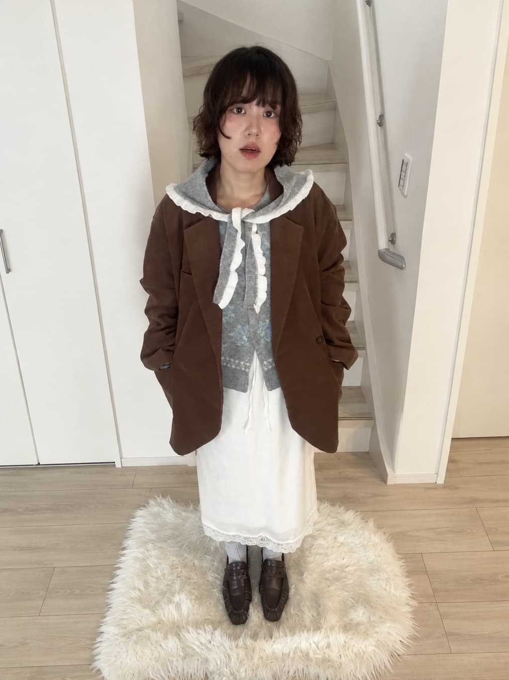 umm. By Discoat Floral cardigan with scarf - Image 35