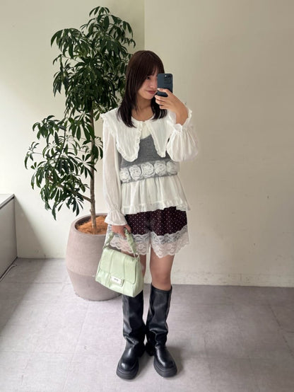 CIAOPANIC Big collar V-neck blouse - Image 69