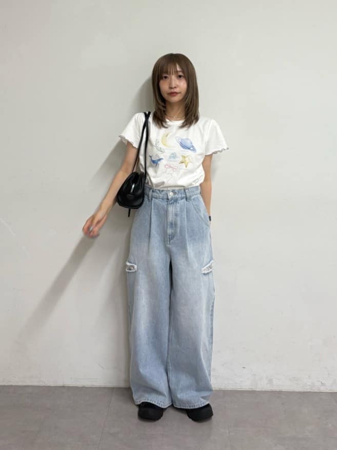 umm. By Discaot Ruffle 袖 Print Tee - Image 41