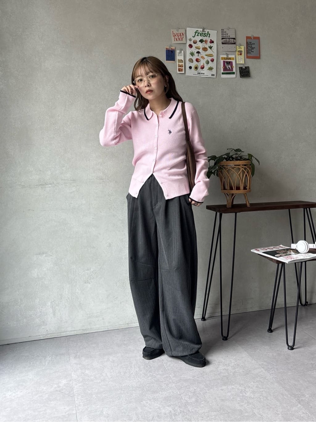 CPCM x U.S. POLO ASSN. Collared Knit Button Cardigan