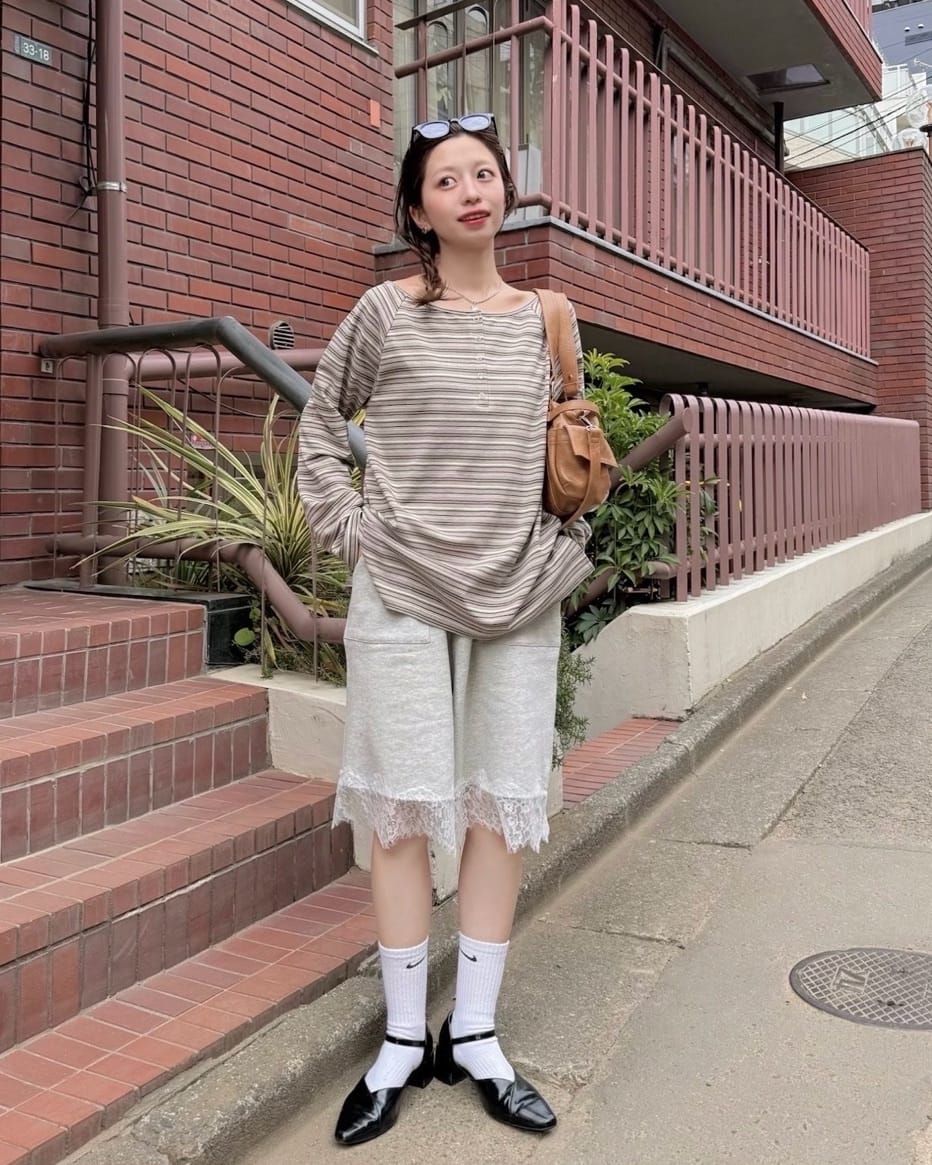 Kastane Lace邊運動短褲 - Image 39