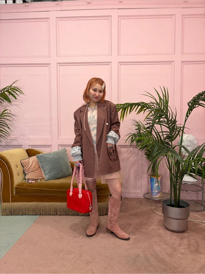 HELLO.SANFRANCISCO Waffle Logo Tulle Hoodie Tunic - Image 28