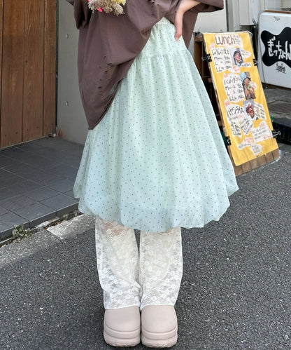 ふんわりシアードットバルーンスカート