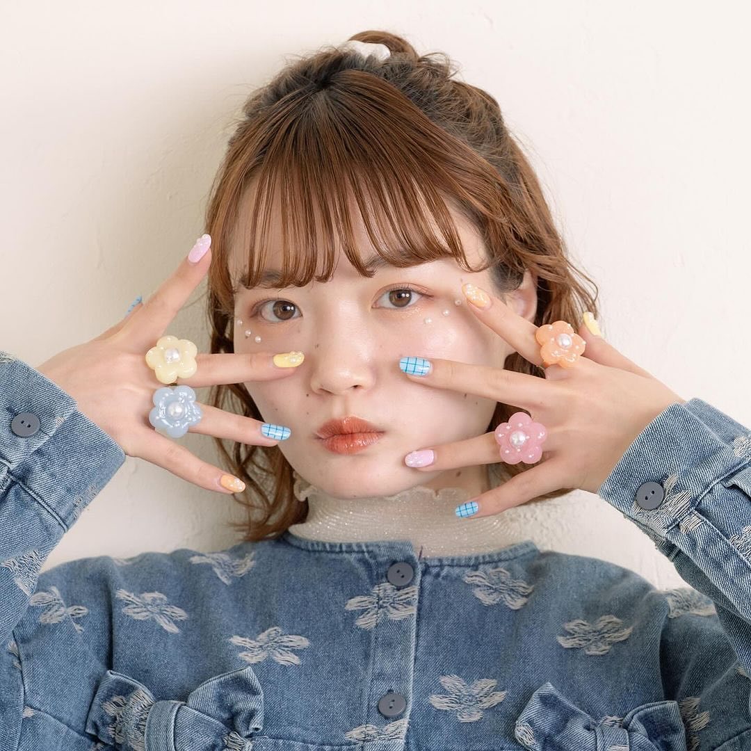 [現貨] Chaco ෆ⸒⸒ Flower pearl ring