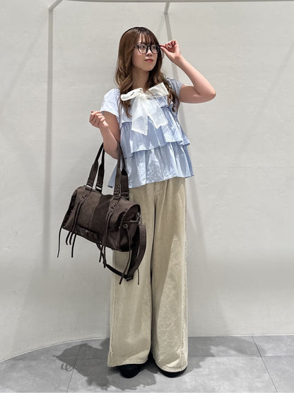 w closet Fringe baggy denim pants - Image 69
