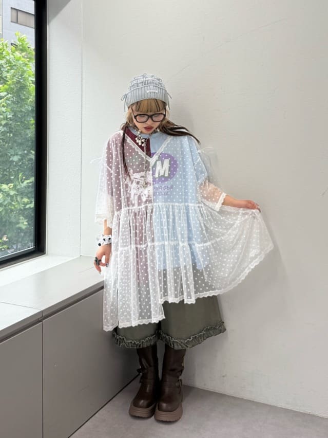 CIAOPANIC 波點薄紗Remakte T-shirt 裙 - Image 25