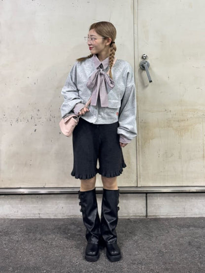 CIAOPANIC 褶皺袖條紋襯衫配TIE - Image 29