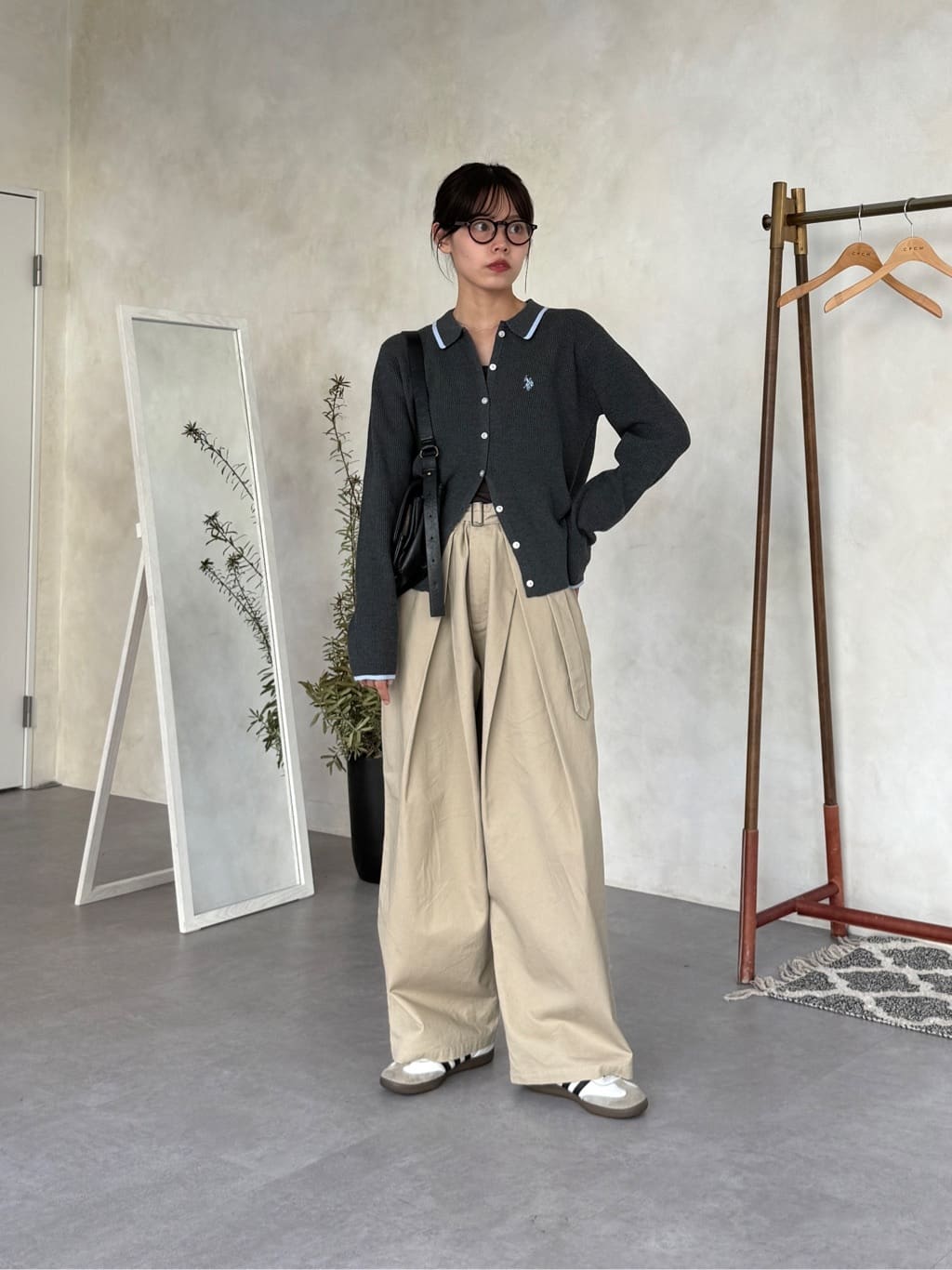 CPCM x U.S. POLO ASSN. Collared Knit Button Cardigan