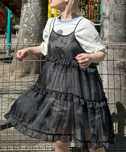 フリルティアードキャミワンピミニ