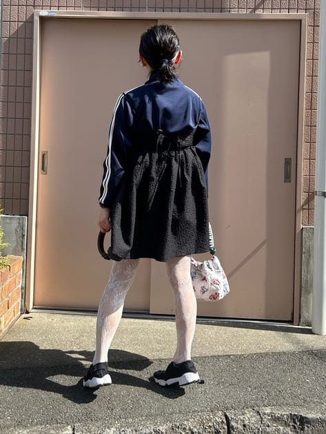 日本製 靴下屋 Lace flower tights