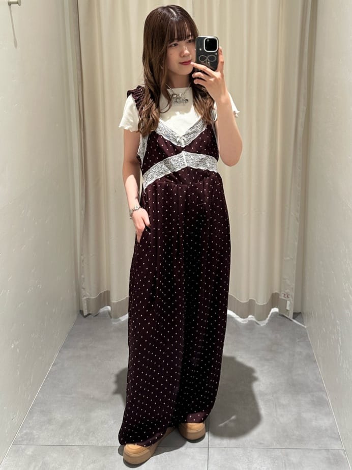 w closet 波點吊帶連身褲 - Image 30