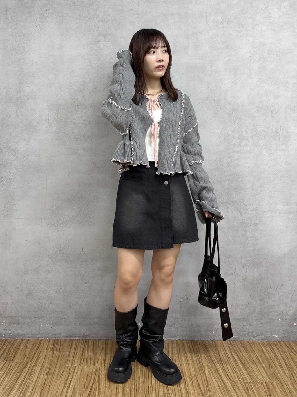 w closet 靚配色針織Cardigan