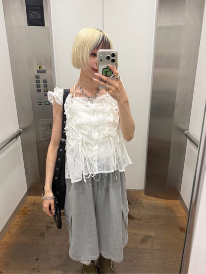w closet Frilly sleeveless blouse