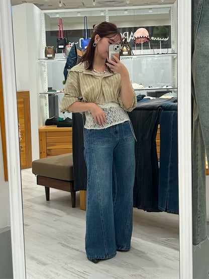 CIAOPANIC Lace拼接sheer top - Image 40