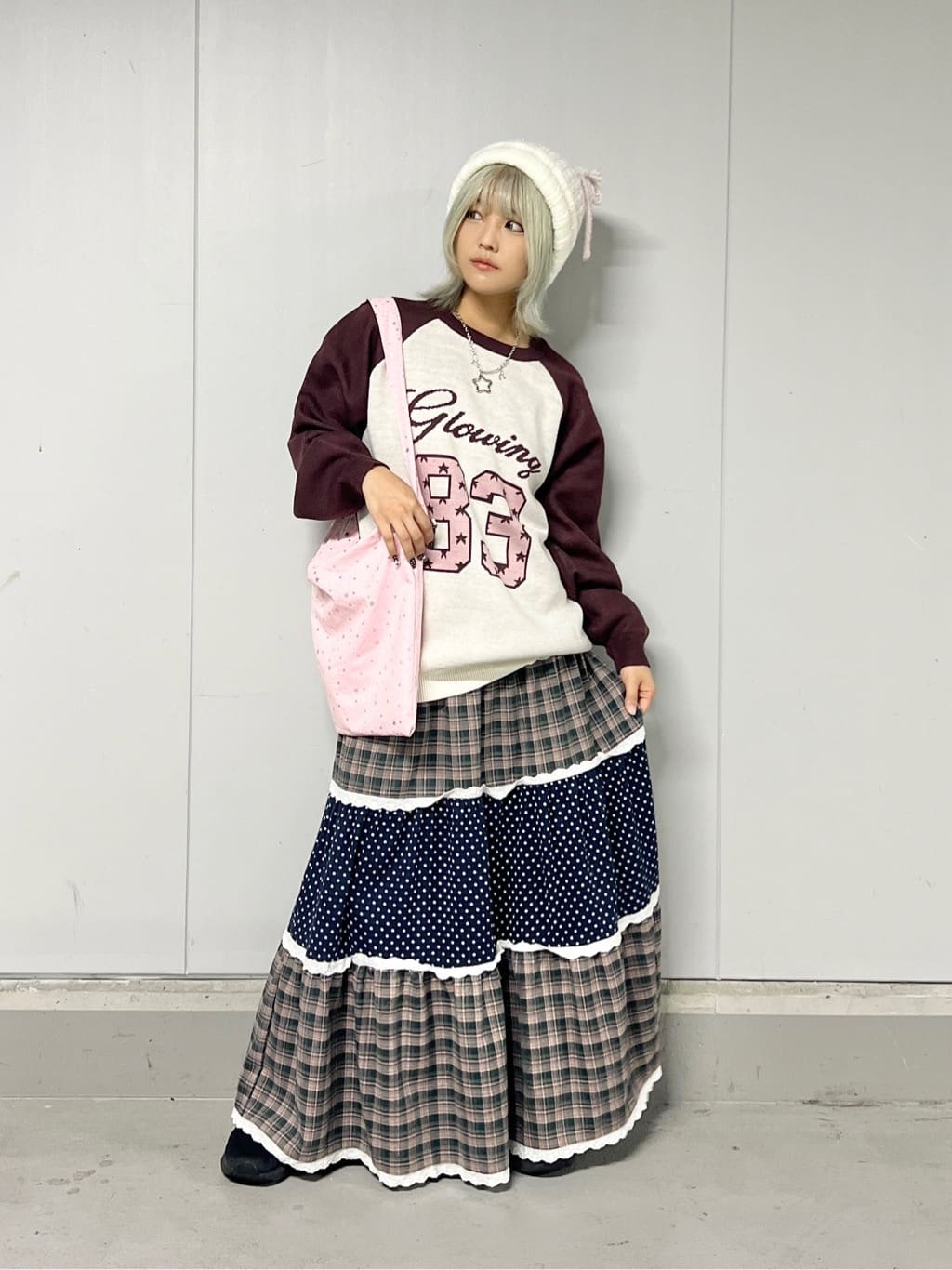 WC Patchwork tiered skirt