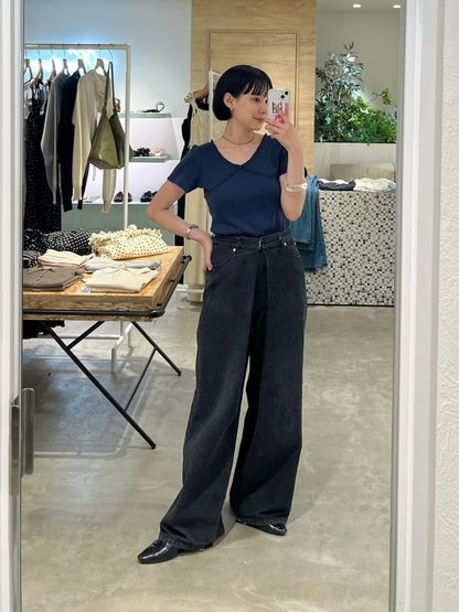 Kastane 羅紋V領Tee + Choker - Image 64