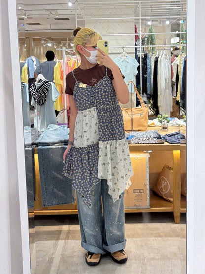CIAOPANIC Flower patchwork camisole tunic dress - Image 51