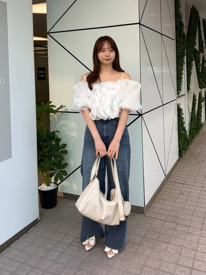 [Set Fair Item #5] CHICO 荷葉邊露肩balloon blouse - Image 40
