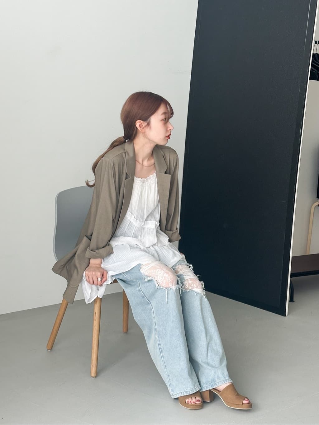 [大人氣] Kastane Lace Denim