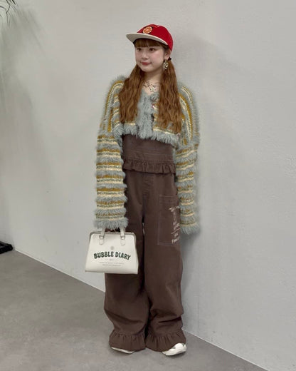 HELLO.SANFRANCISCO 2-Way Striped Cardigan with Ribbon - Image 43