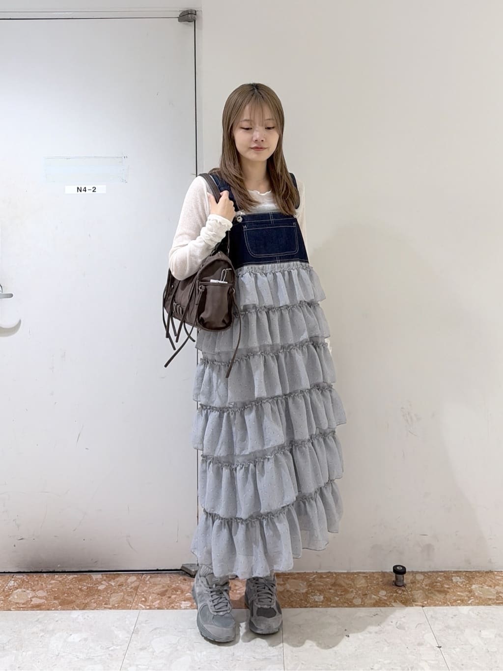 w closet 荷葉邊多層吊帶裙 - Image 49