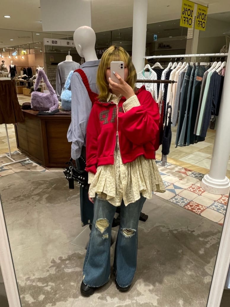 CIAOPANIC Vintage Ribbon print denim 喇叭褲 - Image 24