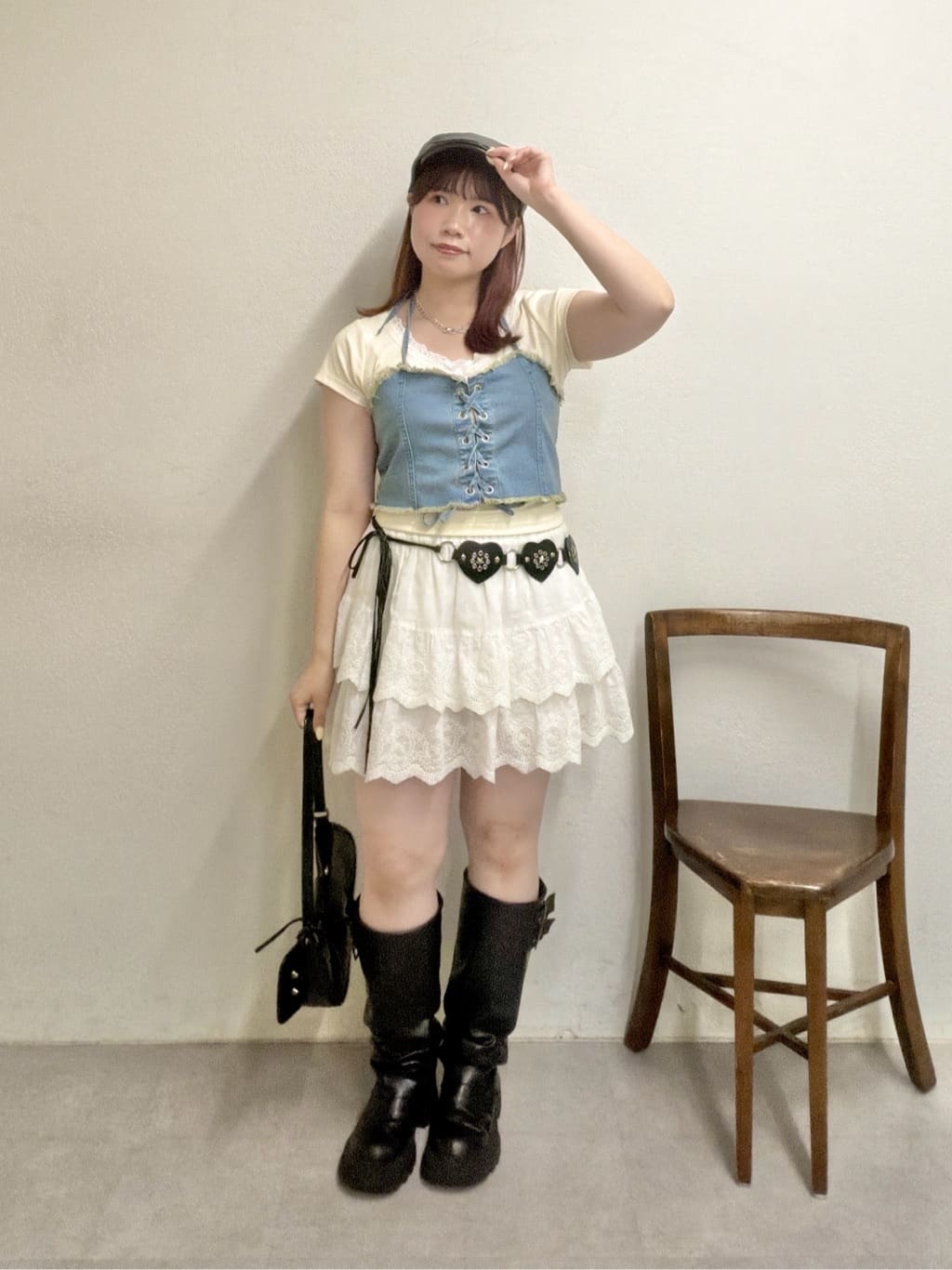 w closet 繫帶牛仔胸衣 - Image 18