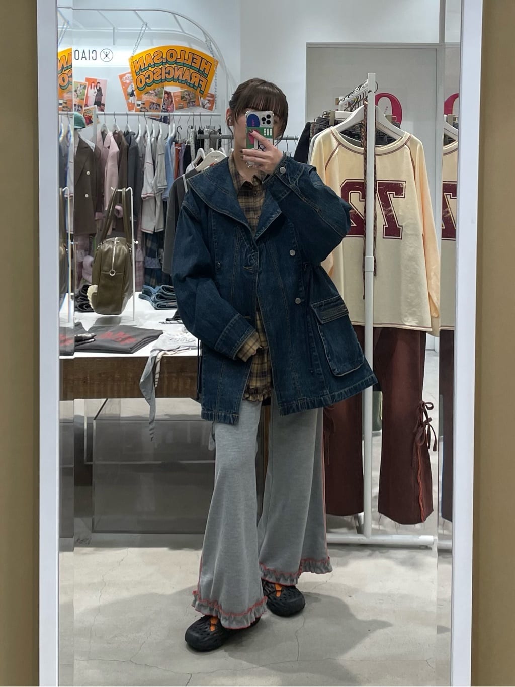 HELLO.SANFRANCISCO 窩夫格喇叭褲 - Image 70