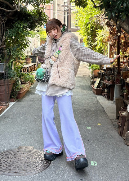 HELLO.SANFRANCISCO 窩夫格喇叭褲 - Image 64